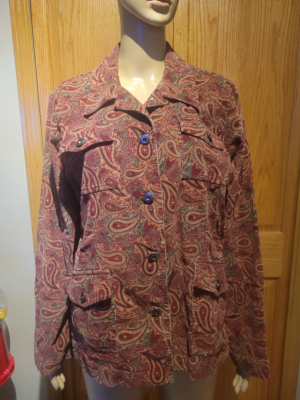Christopher & Banks Paisley Button-Front Utility Jacket - Picture 6 of 8